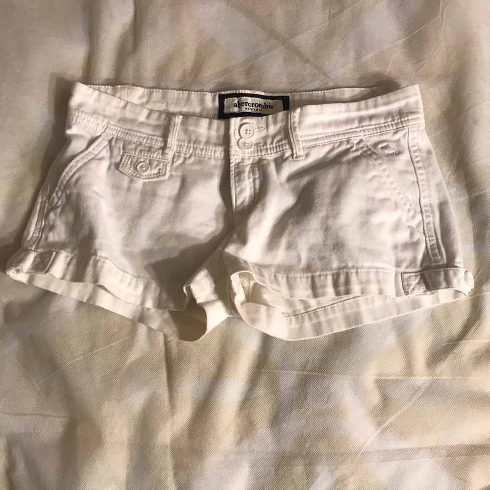 White Abercrombie shorts